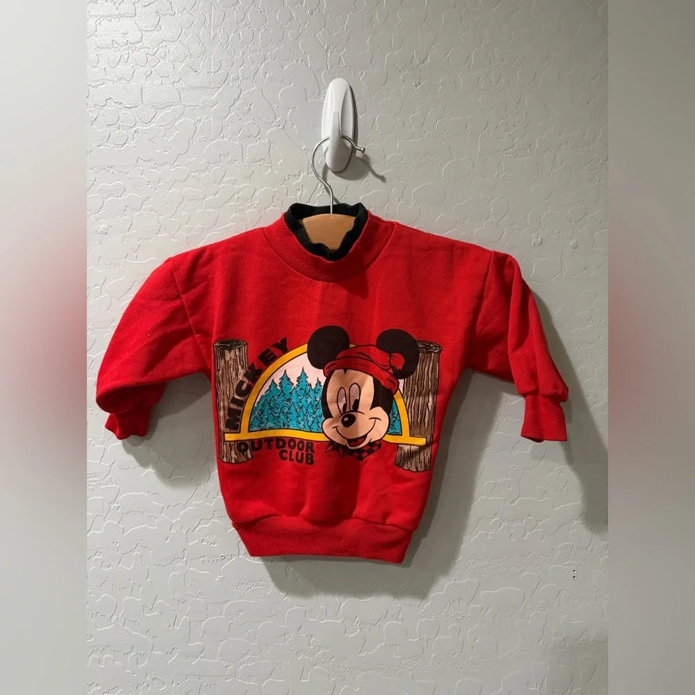 Vintage Disney Mickey Mouse Outdoor Club Sweatshirt 2T/3T Bin 2